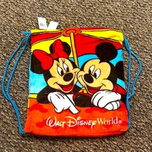 NWT Authentic Walt Disney World Beach Towel Backpack